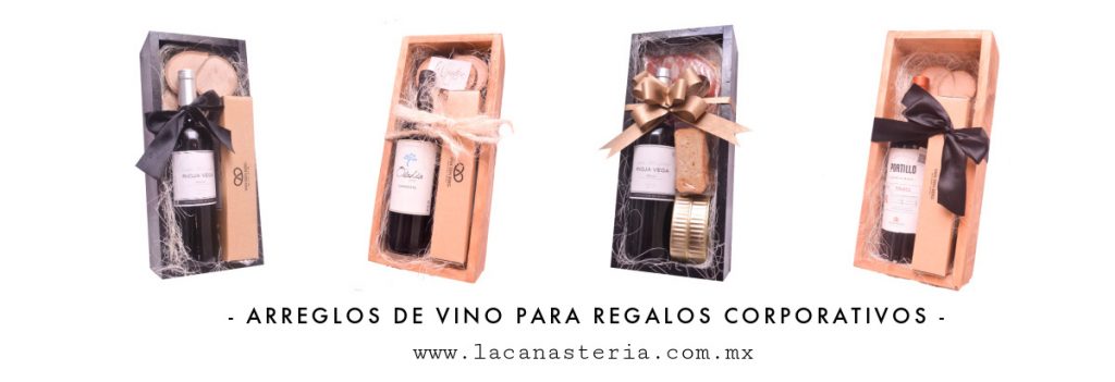 Arreglos de vino y productos gourmet como finos regalos para clientes con envíos a todo México