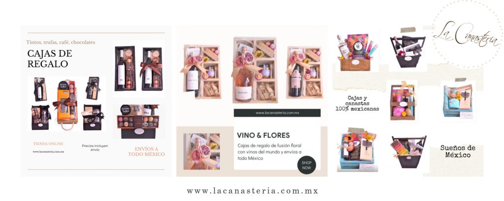 Canastas de regalo chic y elegantes con diseño boutique para hombre, mujer y opciones unisex en México