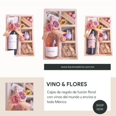 Cajas y canastas de regalo de La Canastería con arreglos gourmet para mujer