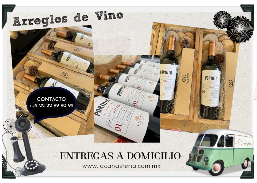 Cajas de regalo con vino y tarjeta personalizada para regalos en empresas