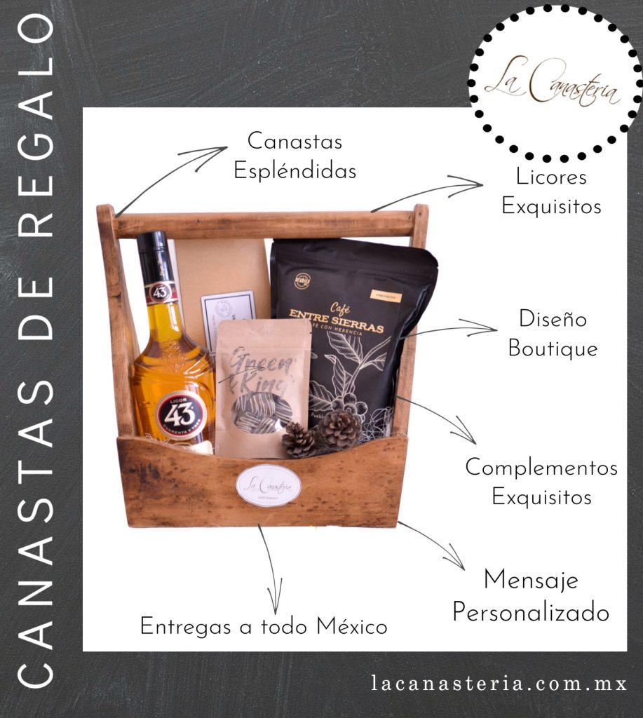 Canastas de regalo con licor del 43 para regalos finos a clientes, en empresas y para festejos de todo tipo